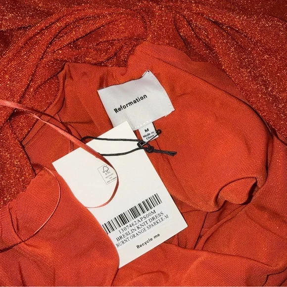 REFORMATION Breslin metallic knit midi DRESS - Picture 8 of 9